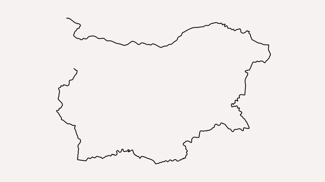 Outline map of slovenia isolated on white background