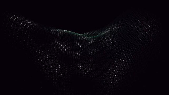 Abstract wireframe plexus wave grid motion animation background 4K loop