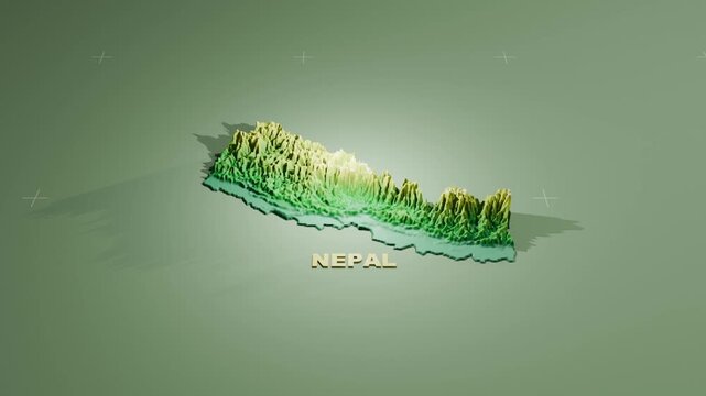 Detailed 3D Terrain and Elevation Map of Nepal