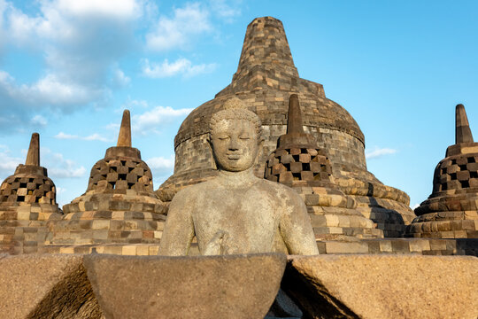 Buddha Statue at Borobudur, Java, Indonesia