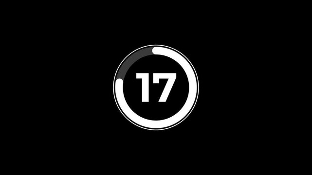 22 seconds Countdown timers with decreasing numbers during a subtle digital transition for business analytics