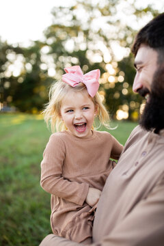 Father and Young Daughter