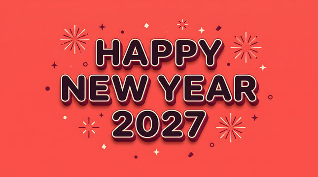Celebrating the dawn of 2027 a festive and joyful new year greeting with sparkling fireworks and hopeful expectations for the future