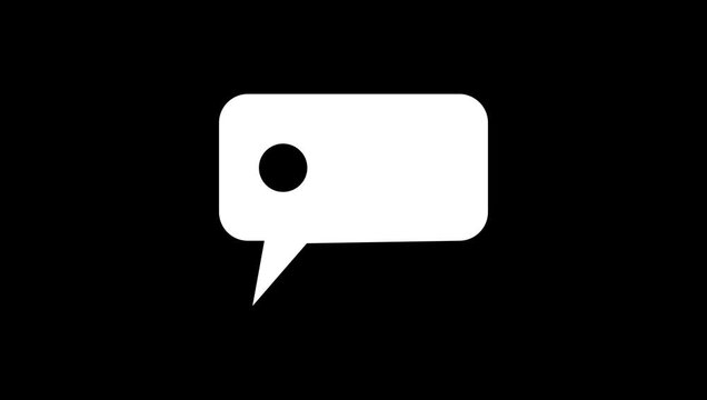 Animated Chat Typing Indicator with Three Dots, Message Loading and Looping Progress Icon on Transparent Background, 4K
