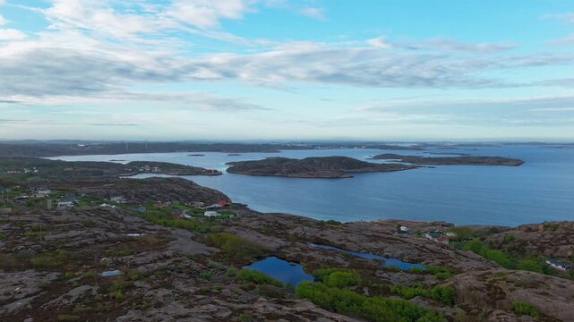 Hyperlapse - Aerial view of scenery in Sweden - Scandinavia