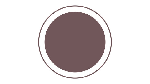Concentric Circles Graphic: A simple graphic design featuring two concentric circles, with the inner circle filled with a muted brown color and the outer circle acting as a border.