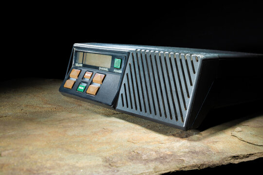Transceiver on a tan rock