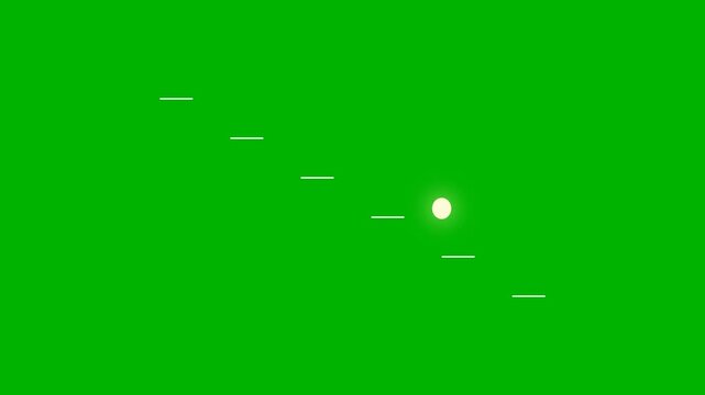 Glowing Bouncing Ball Animation on Green Screen