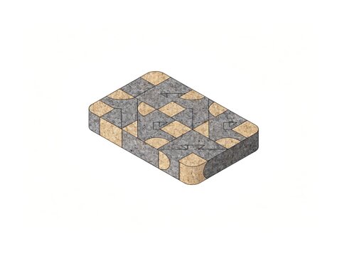 Geometric acoustic insulation panels made from recycled fiber for modern interiors