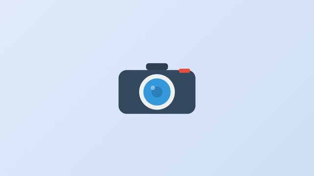 Video Camera Clipart Icon Flat Vector Illustration