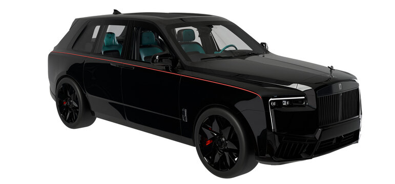 Rolls Royce Cullinan isolated on white