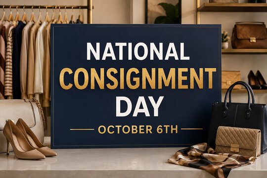 National Consignment Day October 6th Secondhand Retail Concept