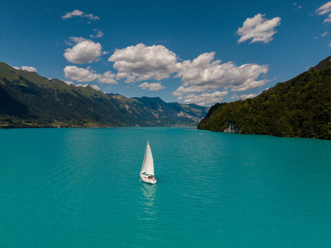 Exploring the turquoise waters of Interlaken, Switzerland on a sunny day