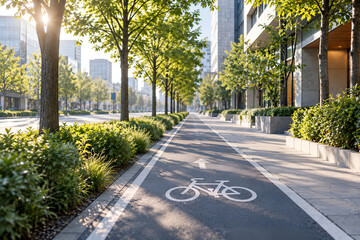 Obraz premium Urban bicycle lane