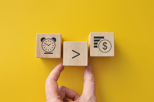 An image featuring a clock, a symbol of something greater than money, embodying the idea that time is more valuable than financial well‑being.