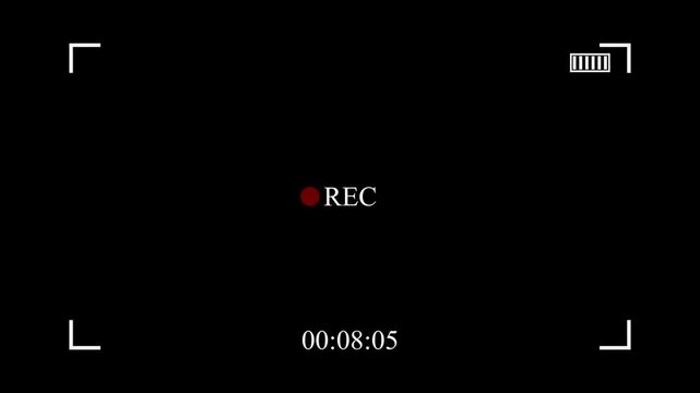 Digital camera recording interface overlay with red rec indicator