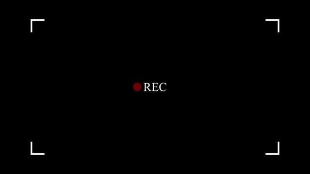 Digital camera viewfinder recording interface with red rec indicator