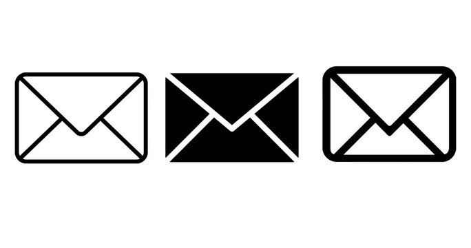 Email and mail message icon set png