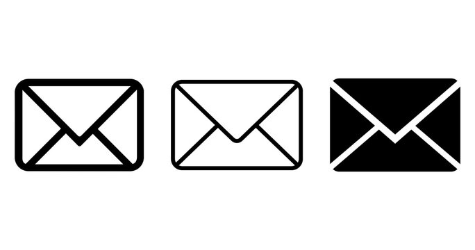 Email and mail message icon set png