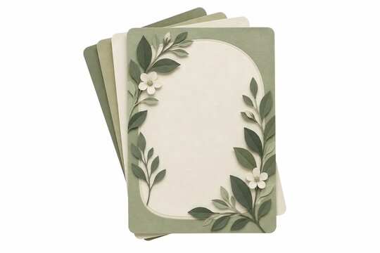 Botanical motifs for holistic self care affirmations and gratitude cards for mindfulness