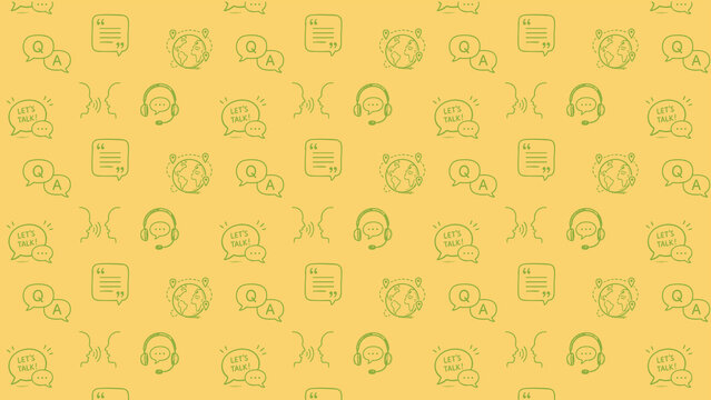 Communication doodle vector pattern design