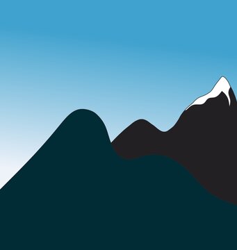 mountain landscape vector illustration