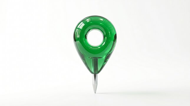 location marker gps symbol navigation icon travel pointer destination sign position indicator waypoint symbol emerald marker jade pointer forest indicator mint symbol crystal sign