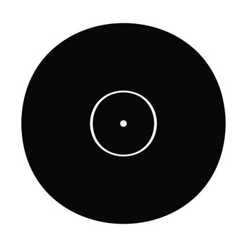 Classic vinyl record disc vector illustration for music branding and sound design theme.
