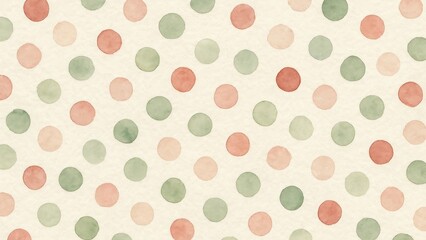 Obraz premium Watercolor polka dot pattern wallpaper.