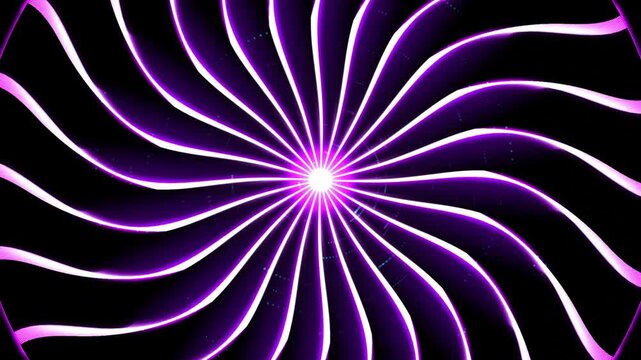 Premium 3D Satin Blades with Violet Magenta Neon Rim Lights and Stardust Seamless Loop