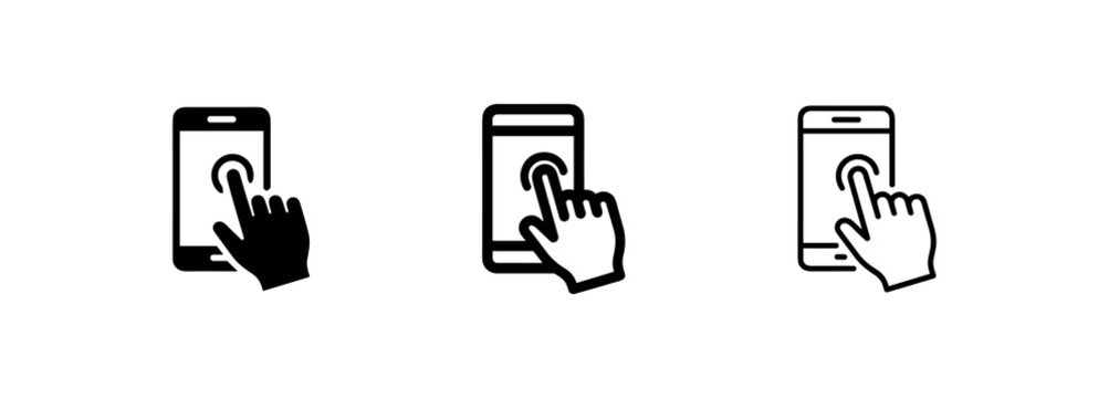 Smartphone touch screen interaction icon