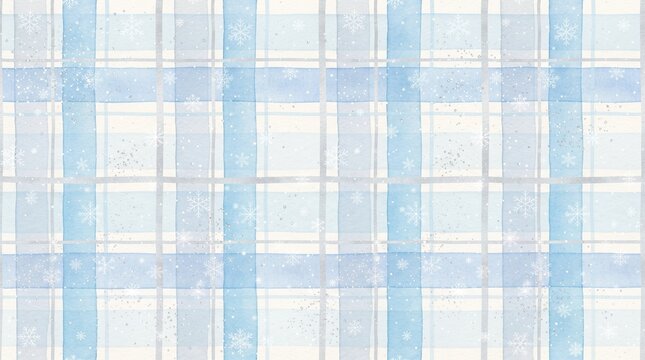 lue white watercolor plaid seamless pattern