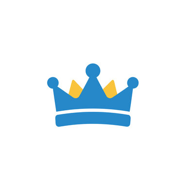 Blue crown with yellow accents