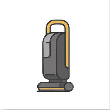 Upright vacuum cleaner illustration