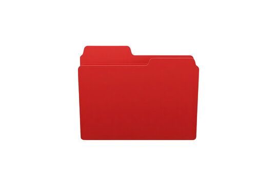 Closed red document file folder