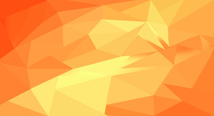 Fototapeta premium Abstract Orange Low Poly Geometric Background Design With Warm Gradient Polygonal Facets