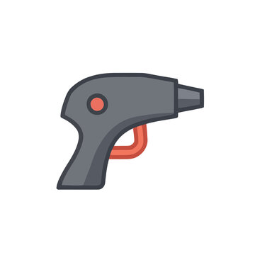 Stylized gun icon