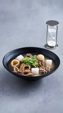 Hearty Beef and Tripe Soup with Daikon and Green Onion