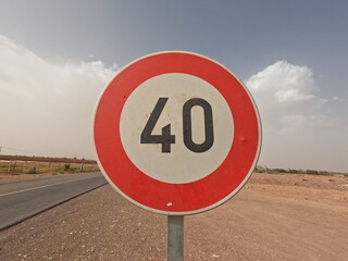 Speed limit 40 kmh Traffic Sign © Oualid