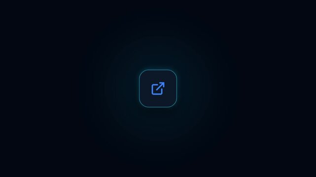 Minimalist blue plus icon on dark background