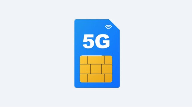 5G SIM card icon for mobile network connectivity