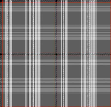 Close-up of gray and white plaid fabric texture