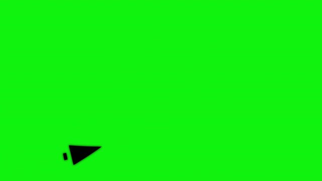 Dashed Loop Arrow Animation Green Screen Transparent Background 4K