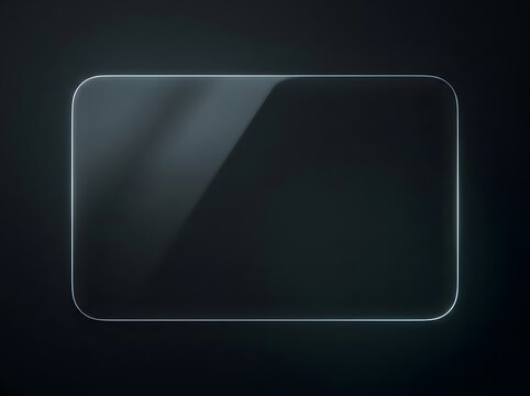 Minimalist sleek futuristic smartphone screen with subtle gradient glow against deep black background for tech UI design mockup