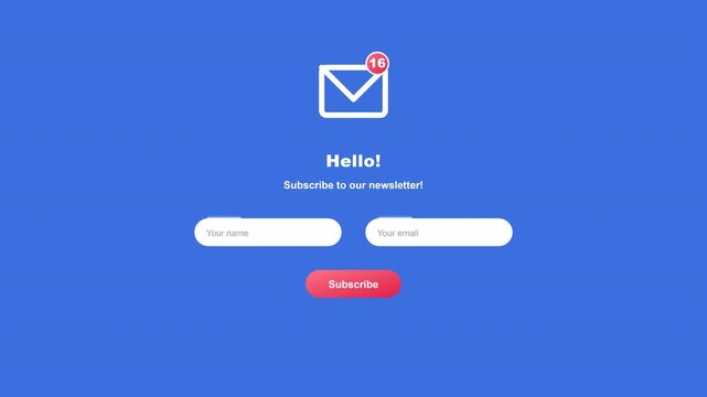 Email subscription form template vector background
