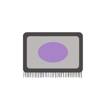 Stylized computer chip illustration