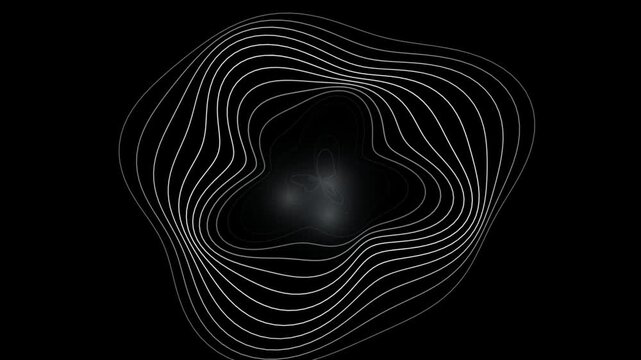 Abstract topographic map style background with concentric wavy lines