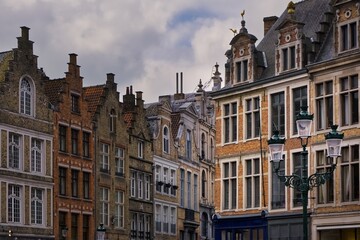 Obraz premium Old houses in Bruges belgium