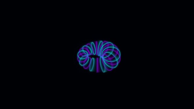 Colorful abstract 3d swirling glowing light effect design