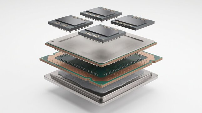 Advanced multi-die chiplet semiconductor packaging